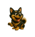 犬（3D）-様々な体の動き 004（個別スタンプ：34）