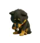 犬（3D）-様々な体の動き 004（個別スタンプ：35）