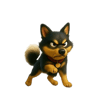 犬（3D）-様々な体の動き 004（個別スタンプ：38）