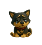 犬（3D）-様々な体の動き 004（個別スタンプ：40）