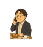 お父さんの楽しい一日（個別スタンプ：3）