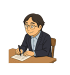 お父さんの楽しい一日（個別スタンプ：4）