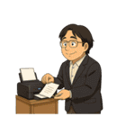 お父さんの楽しい一日（個別スタンプ：5）