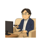 お父さんの楽しい一日（個別スタンプ：6）