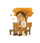 お父さんの楽しい一日（個別スタンプ：10）