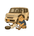 お父さんの楽しい一日（個別スタンプ：27）