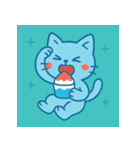 アオネコのひとこと 2（個別スタンプ：13）
