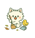 【しろいぬ】季節のおくりもの（個別スタンプ：3）