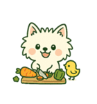 【しろいぬ】季節のおくりもの（個別スタンプ：4）