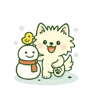 【しろいぬ】季節のおくりもの（個別スタンプ：6）