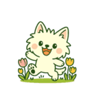 【しろいぬ】季節のおくりもの（個別スタンプ：9）
