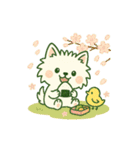 【しろいぬ】季節のおくりもの（個別スタンプ：15）