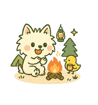 【しろいぬ】季節のおくりもの（個別スタンプ：18）
