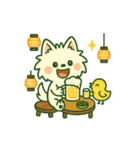 【しろいぬ】季節のおくりもの（個別スタンプ：19）