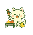 【しろいぬ】季節のおくりもの（個別スタンプ：22）