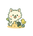 【しろいぬ】季節のおくりもの（個別スタンプ：33）