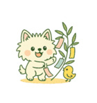 【しろいぬ】季節のおくりもの（個別スタンプ：37）