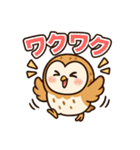 ふわふわメンフクロウ女子向けスタンプ（個別スタンプ：37）