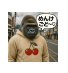 【山形弁】パーカーコング君。（個別スタンプ：5）
