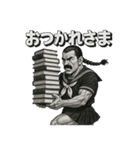筋肉スクールガールの劇画スタンプ（個別スタンプ：31）