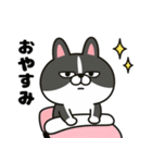 白黒アニマルの日常40個／ボストンテリア風（個別スタンプ：8）