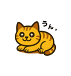かわいい茶トラ猫の日常スタンプ（個別スタンプ：1）
