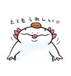 いきものだもののウーパールーパー（個別スタンプ：3）