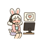毎日使える♪うさぎ系YouTuberスタンプ（個別スタンプ：6）
