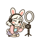 毎日使える♪うさぎ系YouTuberスタンプ（個別スタンプ：11）