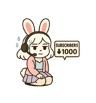 毎日使える♪うさぎ系YouTuberスタンプ（個別スタンプ：20）