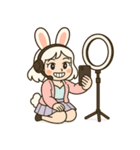 毎日使える♪うさぎ系YouTuberスタンプ（個別スタンプ：33）