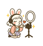 毎日使える♪うさぎ系YouTuberスタンプ（個別スタンプ：34）