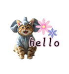 服を着たリアルな猫キャラ達のスタンプ3（個別スタンプ：2）