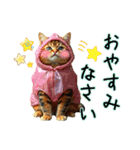 服を着たリアルな猫キャラ達のスタンプ3（個別スタンプ：38）