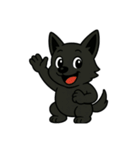 くろイッヌは多くを語らない[文字無しver.]（個別スタンプ：1）