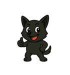 くろイッヌは多くを語らない[文字無しver.]（個別スタンプ：2）