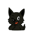 くろイッヌは多くを語らない[文字無しver.]（個別スタンプ：9）