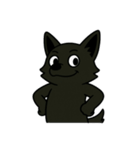 くろイッヌは多くを語らない[文字無しver.]（個別スタンプ：14）