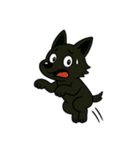 くろイッヌは多くを語らない[文字無しver.]（個別スタンプ：34）