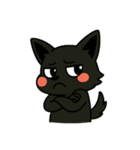 くろイッヌは多くを語らない[文字無しver.]（個別スタンプ：35）