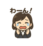 ビジネス女子の感情表現スタンプ40種（個別スタンプ：11）