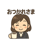 ビジネス女子の感情表現スタンプ40種（個別スタンプ：14）