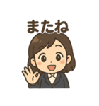 ビジネス女子の感情表現スタンプ40種（個別スタンプ：15）