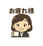ビジネス女子の感情表現スタンプ40種（個別スタンプ：23）