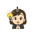 ビジネス女子の感情表現スタンプ40種（個別スタンプ：27）