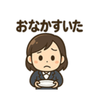ビジネス女子の感情表現スタンプ40種（個別スタンプ：39）