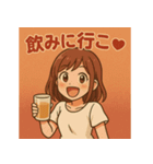 酔っぱらい女性がいいそうなスタンプ（個別スタンプ：10）