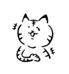 途艸のけっこう使えるユルい猫（無地）（個別スタンプ：1）