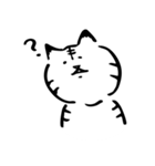 途艸のけっこう使えるユルい猫（無地）（個別スタンプ：3）
