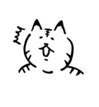 途艸のけっこう使えるユルい猫（無地）（個別スタンプ：4）